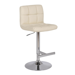 Cuborn Cream Bar Stool Faux Leather