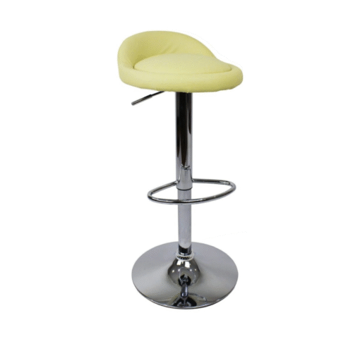 Gaor Adjustable Cream Breakfast Bar Stool - Faux Leather