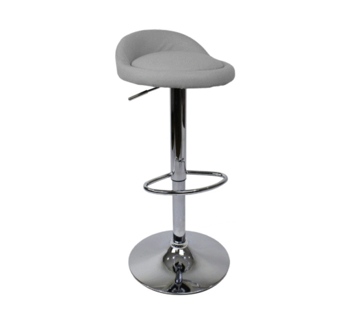Gaor Adjustable Grey Breakfast Bar Stool - Faux Leather