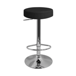 Impresa Height Adjustable Bar Stool Black Faux Leather
