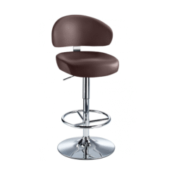 Jamaica Height Adjustable Bar Stool Brown Faux Leather