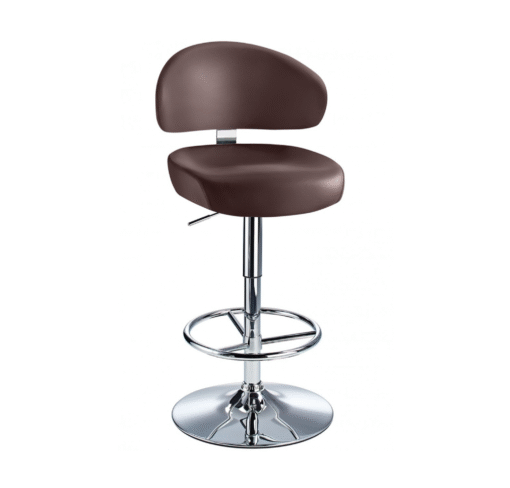 Jamaica Height Adjustable Bar Stool Brown Faux Leather