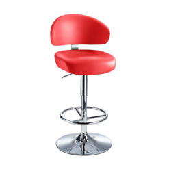 Jamaica Height Adjustable Bar Stool Red Faux Leather