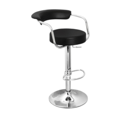 Lazio Adjustable Bar Stool Black