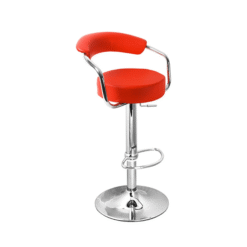 Lazio Adjustable Bar Stool Red