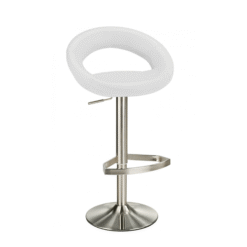 Lunar Adjustable Bar Stool White