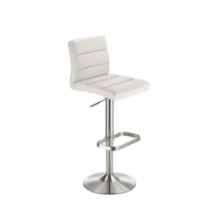 Swank Adjustable Bar Stool White
