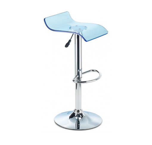 Tina Acrylic Bar Stool Height Adjustable - Blue