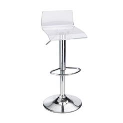 Wye Transparent Acrylic Adjustable Breakfast Bar Stool - Clear