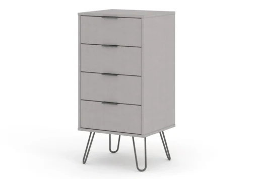 Augustine Grey 4 Drawer Narrow Chest Of Drawers