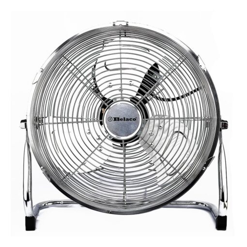 Belaco 12 inch Chrome Metal Floor Fan