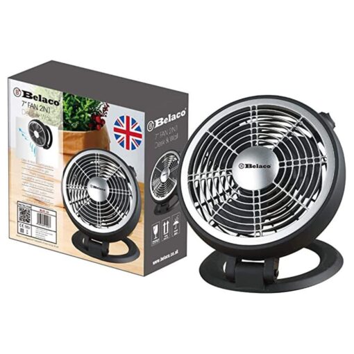 Belaco 7 Inch Fan 2 in 1 Desk Fan or Wall Mounted