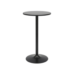 Camir Poseur Matt Black Table Round Black Wood