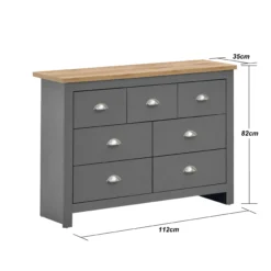 Cisnon Light Grey Chest Of 7 Drawers Light Grey