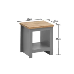 Cisnon Light Grey Lisbon Lamp Side Table Light Grey