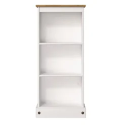 Corite Low Narrow Pine Bookcase