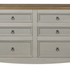 Coson Grey Pine 3+3 Wide Chest Of Drawers