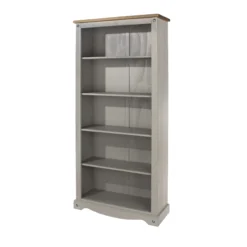 Coson grey pine tall bookcase