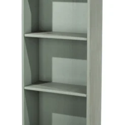 Coson Grey pine tall narrow bookcase