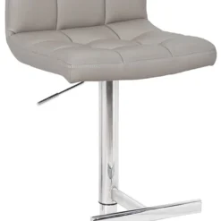Cuborn Grey Bar Stool Faux Leather