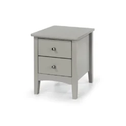 Delbe 2 Drawer Bedside Cabinet - Grey
