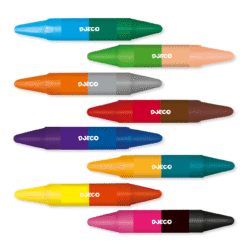 Djeco - 8 Double Ended Wax Crayons