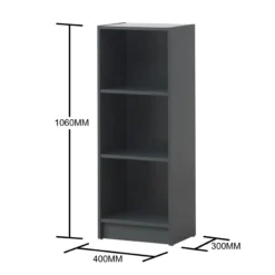 Enantial Medium Narrow Bookcase Dark Grey