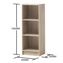 Enantial Medium Narrow Bookcase Oak