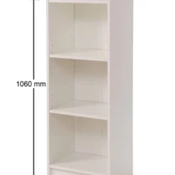 Enantial Medium Narrow Bookcase White