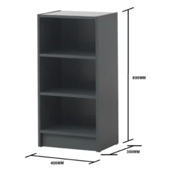 Enantial Small Narrow Bookcase Dark Grey