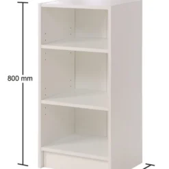 Enantial Small Narrow Bookcase White