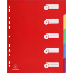 Exacompta A4 10 Part Chromaline File Dividers