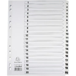 Exacompta Guildhall White A4+ 1-20 Extra Wide Dividers