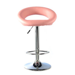 Furrai Bar Stool PU Chrome & Pink (2s)