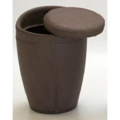 Kawsen Brown Textilene Stool with Storage