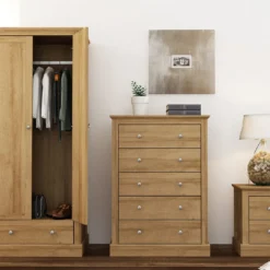 Kent 5 Drawer Chest Oak