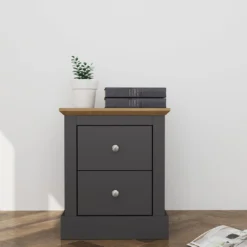 Kent Bedside Cabinet Charcoal