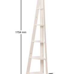 Kira Corner Ladder Bookcase White
