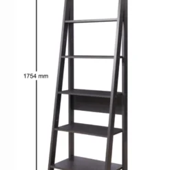 Kira Ladder Bookcase Black