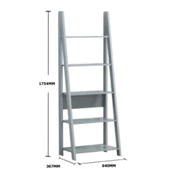 Kira Ladder Bookcase Grey