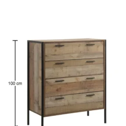 Kretin 4 Drawer Chest Rustic Oak