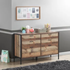Kretin 6 Drawer Chest Rustic Oak