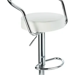 Lazio Adjustable Bar Stool White