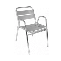 Lily Aluminium Stacking Patio Chairs Set Of 4