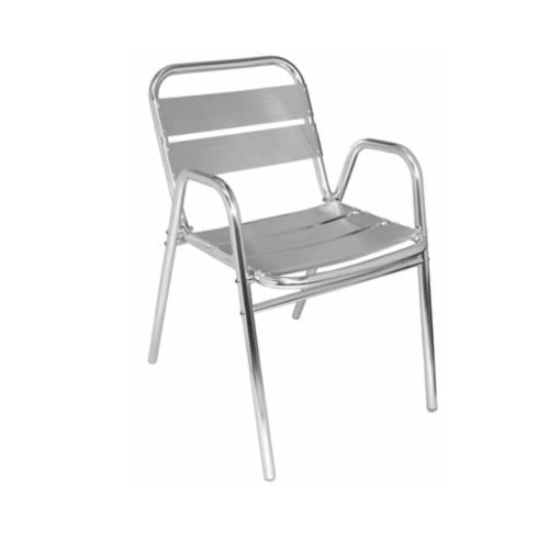 Lily Aluminium Stacking Patio Chairs Set Of 4