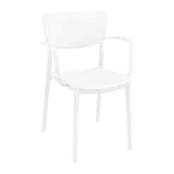 Liss Arm Chair White Indoor Or Outdoor Garden Use