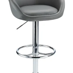 Lombardy Adjustable Bar Stool Chrome Grey
