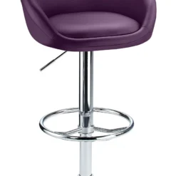 Lombardy Adjustable Bar Stool Chrome Purple