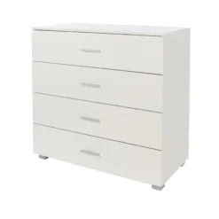 Losoy White 4 Drawer Chest Of Drawers