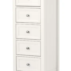 Marine 5 Drawer Tall Chest - Surf White